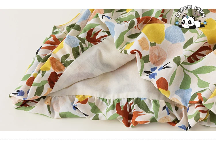LEZONKIDS - Conjunto de Roupas de Verão de Alta Qualidade com Estampa para Meninas, Camisola e Calças Largadas para Crianças de 2 a 14 Anos
